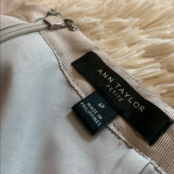 gray ann taylor skirt zipper - Picture 3 of 3